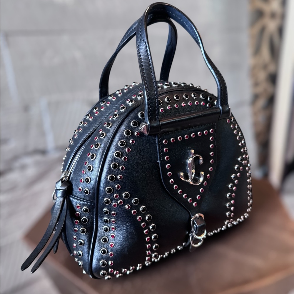🔥 Stunning Jimmy Choo studded Varenne bowling bag